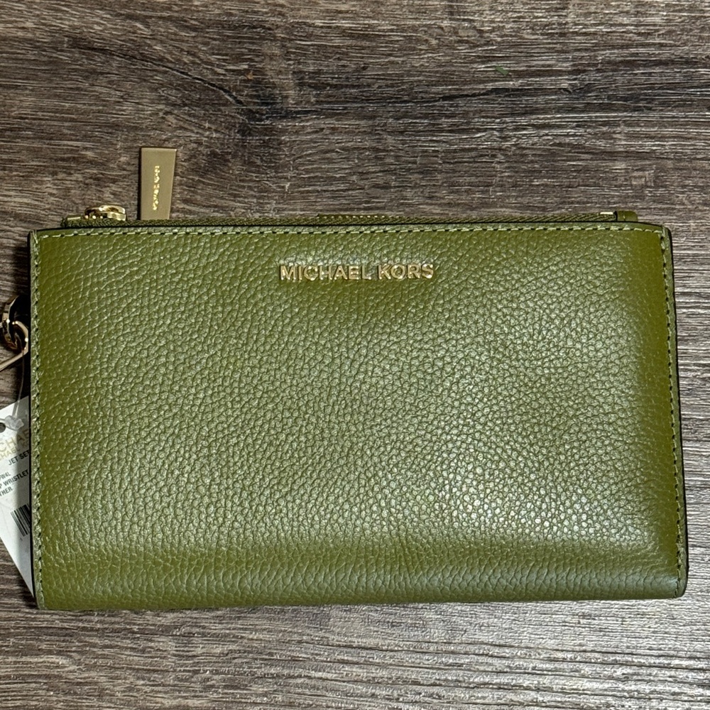 Michael Kors Green Leather Wallet